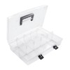 Sortimentskasten Koffer Organizer Box transparent 6 Fächer Deckel Haushatskiste