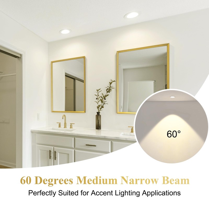 DiCUNO PAR16 LED Bulb 60W Equivalent, 6W Short Neck Spotlight