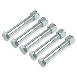 Grade 5 Shear Bolts for Rotary Cutters 1/2" x 3-1/2" with Nylock Nuts - 5 Pack (Grade 5:1/2" X 3-1/2")
