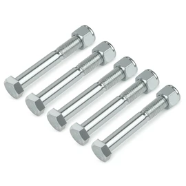 Grade 5 Shear Bolts for Rotary Cutters 1/2" x 3-1/2" with Nylock Nuts - 5 Pack (Grade 5:1/2" X 3-1/2")