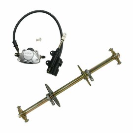 Unbranded Go Kart Rear Axle Kit +Brake Assembly + Sprocket Hub Chain Drift Trike Golf BIKE - 32" axle +Brake assembly