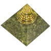mookaitedecor Peridot/Olivine Heilkristall Quarz Pyramide, Positive Energiepyramide für EMF Schutz
