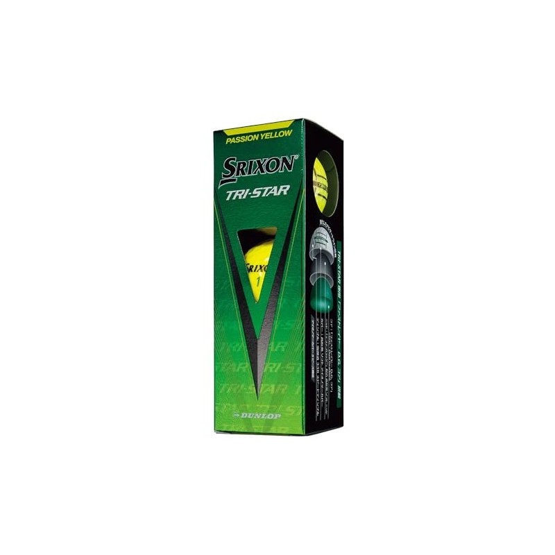 SRIXON TRI-STAR5 Golf Ball YEL Sleeves (Pack of 3) (Yellow/FF/Men's)