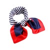 KRYMSON 2-Piece Nautical Scarf, Red/Blue/White Square Scarf, Nautical Sailor Costume