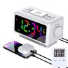 YHFITN Large Screen RGB Colorful Alarm Clock Perpetual Calendar FM
