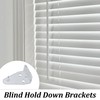 Runseaway 16PCS 2 Inch Blind Hold Down Brackets, Clear Plastic