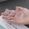 NC Pack of 20 Clear Colour Plastic Bulldog Binder Clips