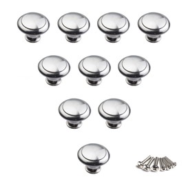 Stainless Steel Round Drawer Knobs Cabinet Handles Door Handle Pull Hardware 23mm 10PCS