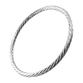 Bangle Real 925 Sterling Silver Filled Solid Twist Cuff Bracelet Child Size 50mm