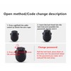 Anti-Theft Telescopic Wire Lock, 3 Position Combination Cable Padlock,Security Password
