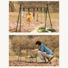 Hanging Rack Black Tripod Structure Folding Hanging Shelf with Storage