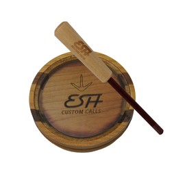 Glass Slate Turkey Call - Double Sided with Purple Heart Striker, Flip Over Turkey Caller for Hunting, Premium Turkey Hunting Accessories - Easy to Use for Beginners and Pros