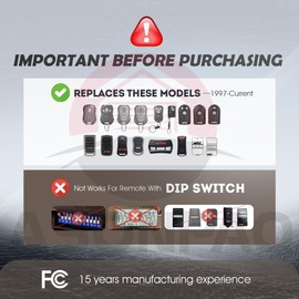 Overhead Door O3T-BX O3T-A CodeDodger 3-Button Garage Door Opener Remote - Pack of 2【3-Year-Warranty】