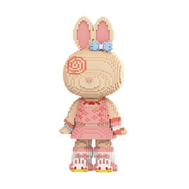 DAHONPA Animal Pink Skirt Rabbit Micro Building Blocks Set (8800 Pieces) Gift for Adults and Kids