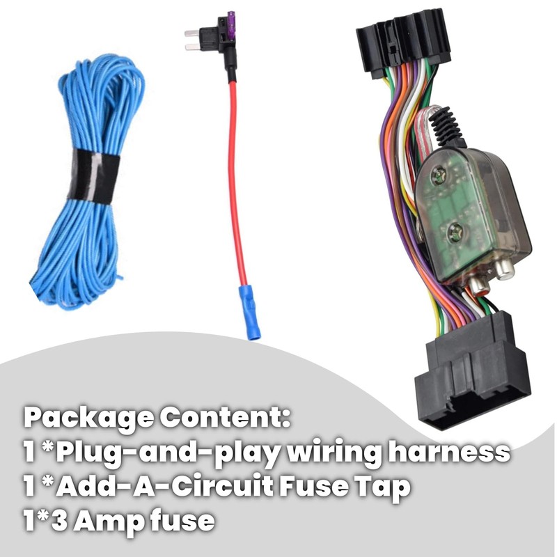 Factory Radio Add a Subwoofer Speaker Amplifier Wire Harness Adapter