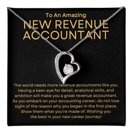 New Revenue Accountant Necklace Message Card Box Forever Love Standard - The World Needs More Like You - Appreciation Accounting Finance Thank You
