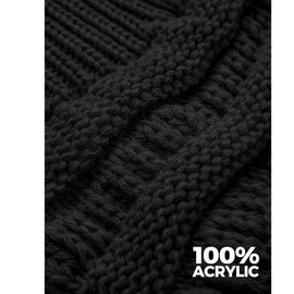 iDopick Winter Beanie Hat for Men Women, Slouchy Winter Breathability & Elasticity Snow Cap Hat for Cold Weather (Dark Grey)