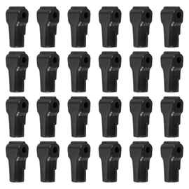 PATIKIL 6 mm Stop Peg Lock, 50 Pcs Pegboard Hooks Anti Sweep Theft Hook Locks Plastic Pegs for Mobile Accessories Shop Clothes Retail Security Display, Black