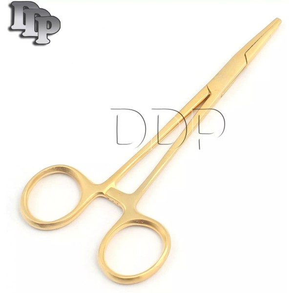 DDP Hemostat Forceps Body Jewelry Piercing Tool Gold Plated Surgical