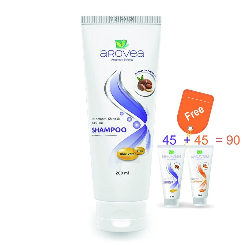 AROVEA Moroccan Argan Oil Shampoo for Smooth, Shine and Silky