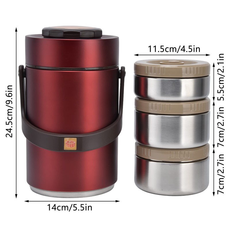 Qiilu Food Flask 2L Termos Para Comida Caliente 24 Horas