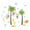 DaraBaby Vinil Decorativo Infantil Palmeras Y Animales De La Selva