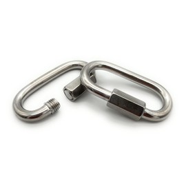 Befestigungstechnik F.R. Chain Quick Release Diameter 4 mm WLL: 90 kg [Pack of 5] | Chain Link Chain Connector [Choice of Size & Quantity] Emergency Link Screw Connector (5 Pieces, Diameter 4)