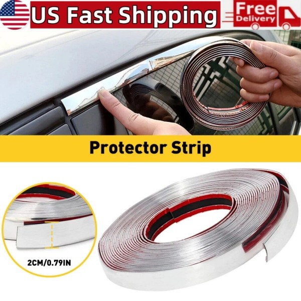 Unbranded 5Mx20mm Automotive Chrome Trim Molding for Car Door Edge/Window/Bu