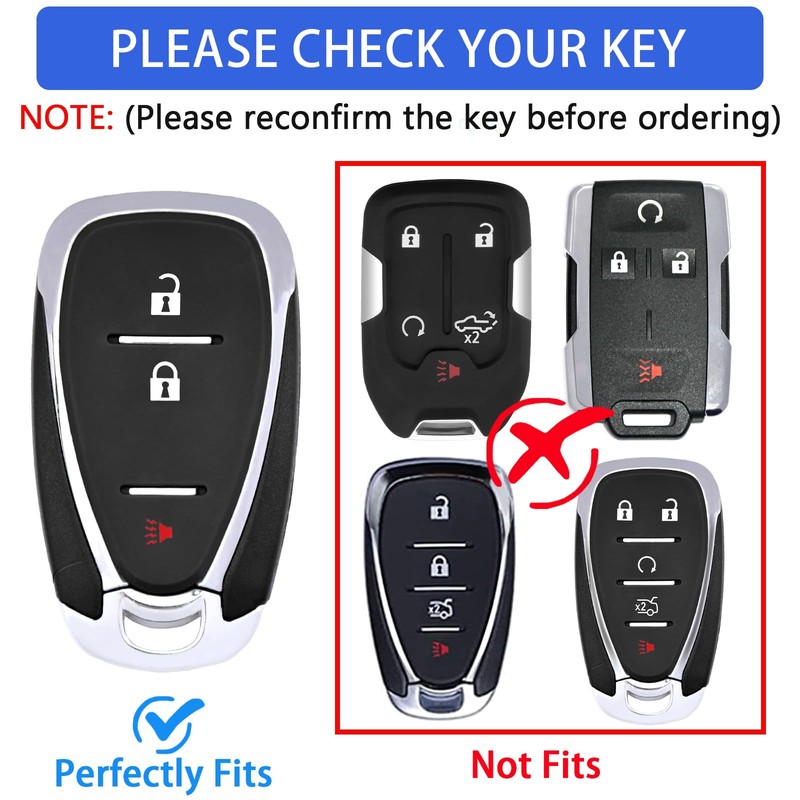 XIYANG TRADE for Chevy Key Fob Cover with Keychain,Soft TPU