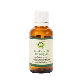 R V Essential Pure Patchouli Essential Oil 30ml (1.01oz)- Pogostemon Cablin (100% Pure and Natural Steam Distilled)