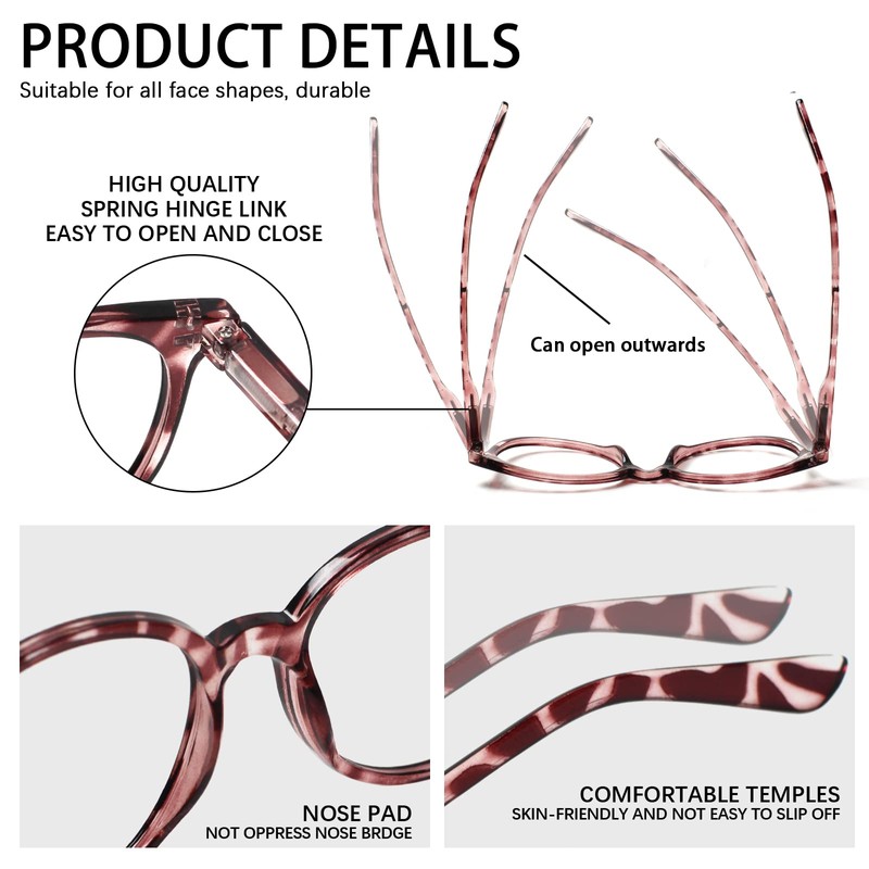 SIGVAN Progressive Multifocus Reading Glasses Blue Light Blocking Women Men