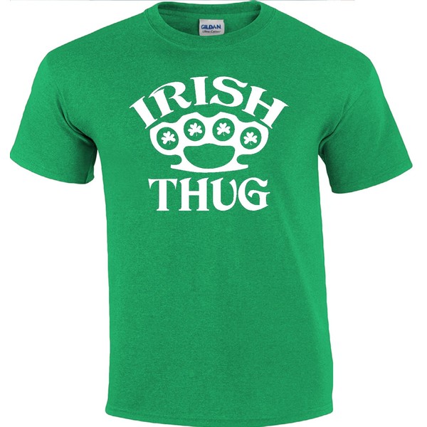 STUFF WITH ATTITUDE Irish Thug Kelly Green T Shirt (Medium)