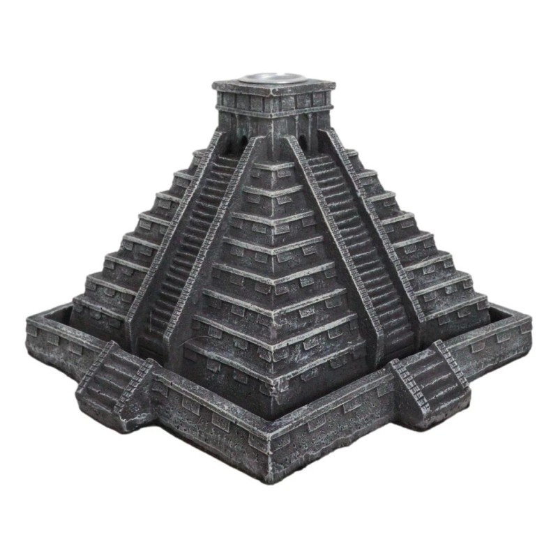 Temple of Kukulcan Mesoamerican Aztec Step Pyramid Backflow Incense Cone