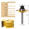 Gasea 6pcs 1/4-Inch Shank Slot Cutters Adjustable 3 Wing Router