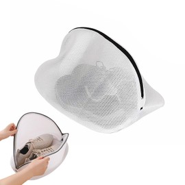 Shoe Washing Machine Bag,Mesh Shoes Trainers Bag Washing Wash Machine Laundry Bags,With Zip Closure Reusable Cleaning Drying Football Boot Premium Polyester for Sneakers Socks,Net Lightweight Strong