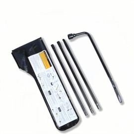 KECEYU Spare Tire Tool Kit with Spare Tire Jack Handle and Wheel Lug Wrench Compatible with 1999 to 2019 Silverado Tahoe Avalanche Suburban Sierra Yukon 2002-2018