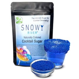 Snowy River Royal Blue, Cocktail & Margarita Sugar Rimmer - Vibrant Color Glass Rimming Sugar with Medium Crystal Texture - 4oz