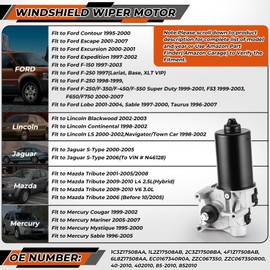 ISINLASSO Windshield Wiper Motor Front Wiper Motor Fit for Ford F-150 1997-2003 F-250 1997-1999,Contour 1995-2000, Escape 2001-2007, Excursion 2000-2001, Expedition 1997-2002#1C3Z17508AA 1L2Z17508AB