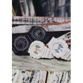 Casio GMA-S120series Wristwatch, White/Blue (Uses environmentally friendly materials)