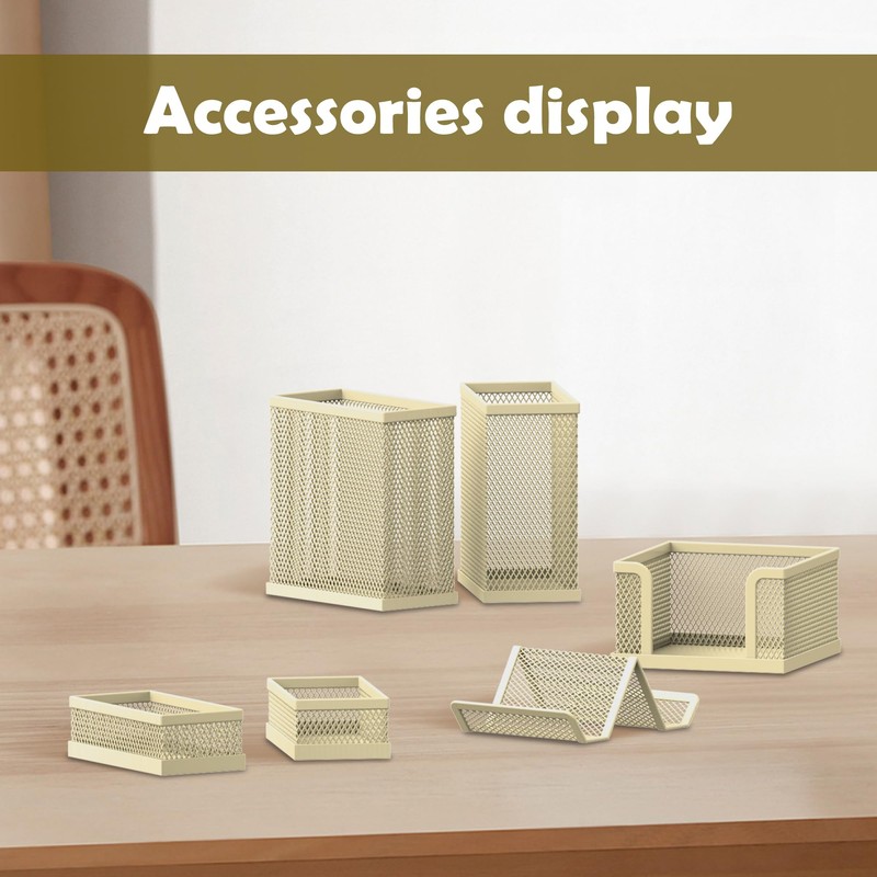 SUPEASY Pen Holder for Desk, 6 Piece Mesh Desk Organizer