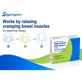 Sigmopan 10mg Film-Coated Tablets for Stomach Cramps, Spasms & Discomfort (40)