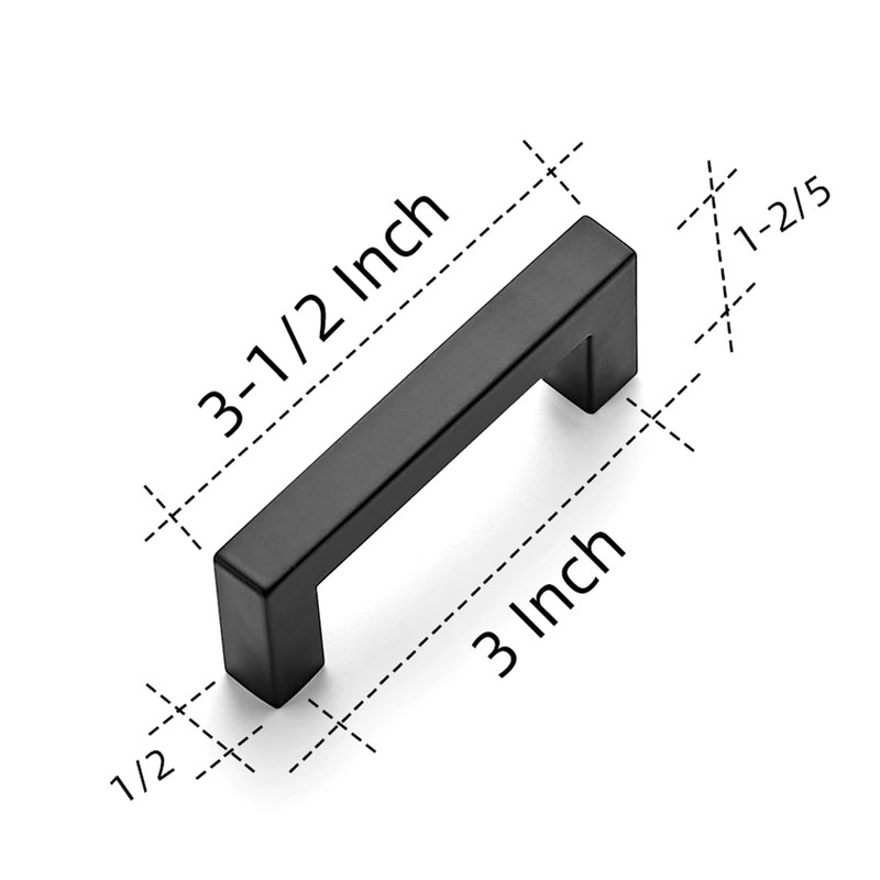 Ravinte 10 Pack 3 Inch Kitchen Square Cabinet Handles Matte