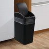 CAND 1 Pack Kitchen Garbage Can, Plastic Trash Can with