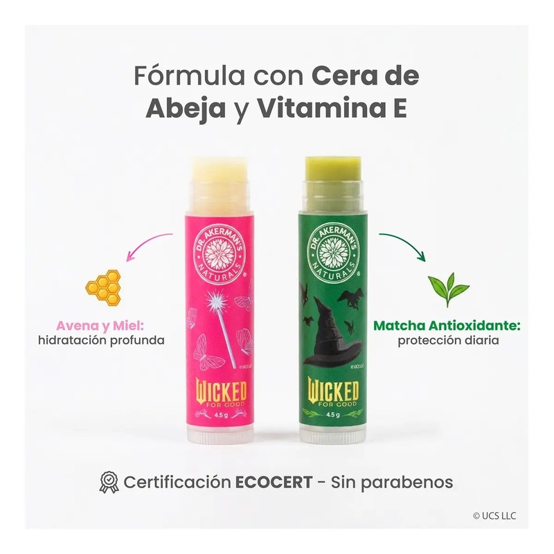 Bálsamos Labiales Dr Akermans Wicked - Avena Y Matcha 4.5g