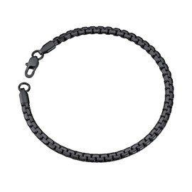 ChainsPro Box Chain Bracelets Men Mens Wrist Chain 4mm 20mm Bangle Gift Black