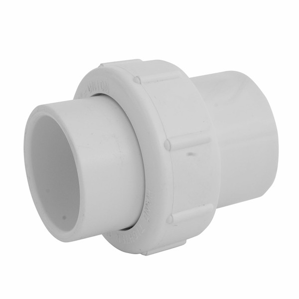 NDS WU-1500-S PVC Pipe Fitting, 1-1/2-Inch Slip Union, Schedule 40, EPDM O-ring, White