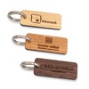 STREIFHOLZ Wooden Keyring with Engraved Logo, Walnut Oak and Cherry