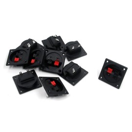 Tulead 2.24"x2.24" Speaker Box Terminal Cups 2 Positions Spring Clip Speaker Cabinet Binding Post Cups Pack of 10 (1.93-Inch Diameter)