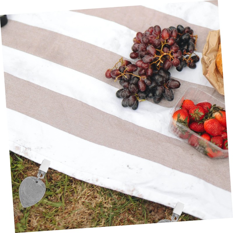 LIFKOME 4Pcs Decorative Tablecloth Weights with Clip Elegant Stone Hangers