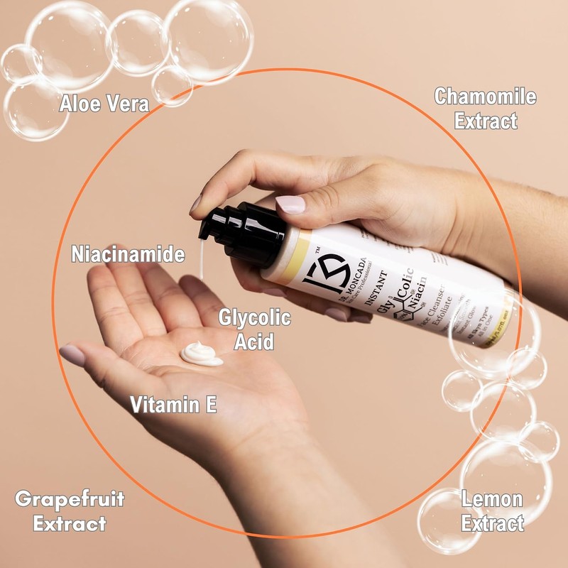 Limpiador Facial Exfoliante con Ácido Glicólico al 10% y Niacinamida